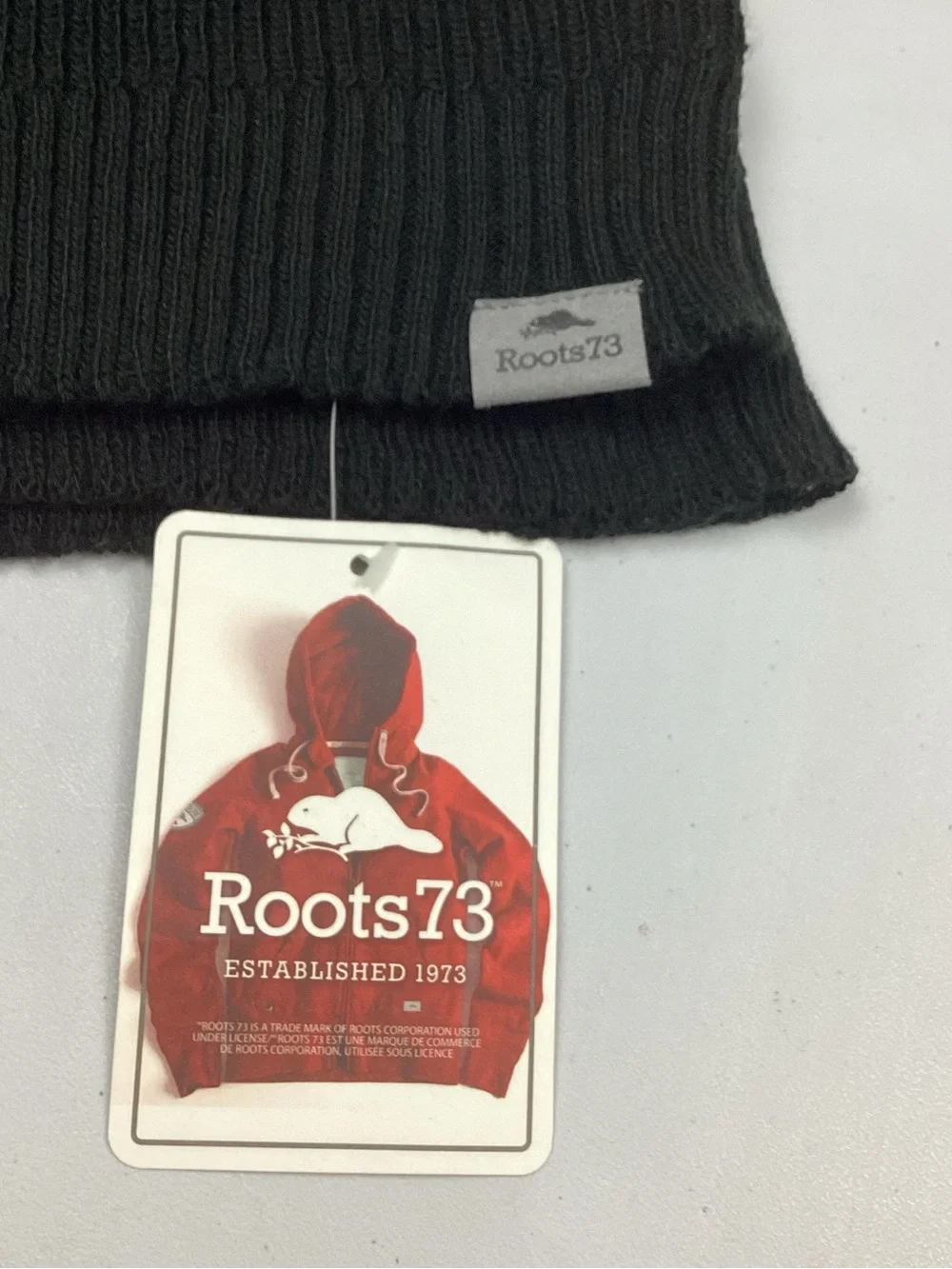 Roots 73 Wallace Black Knit Scarf Unisex New with tag